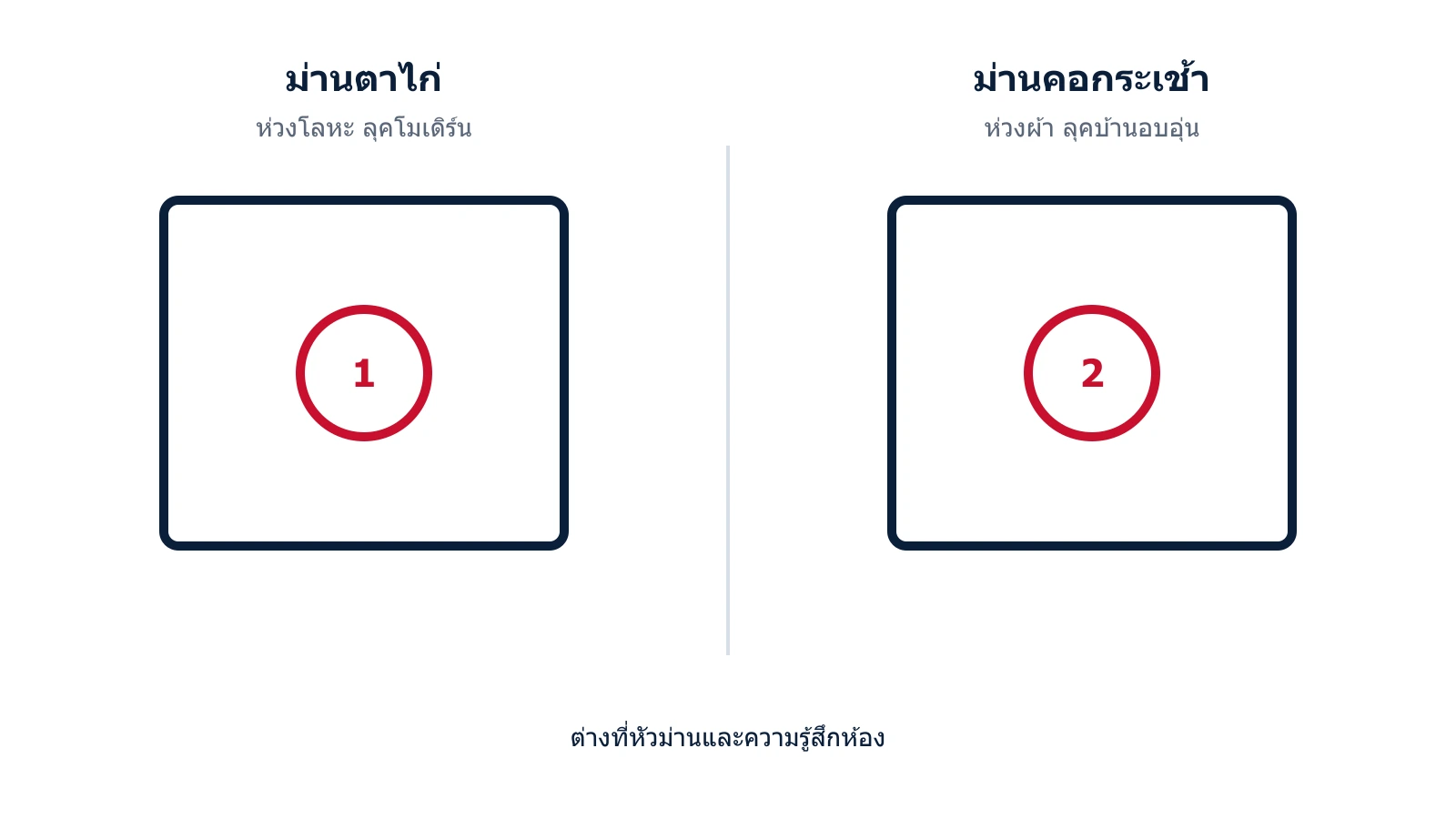 แผนภาพม่านตาไก่เทียบม่านคอกระเช้า